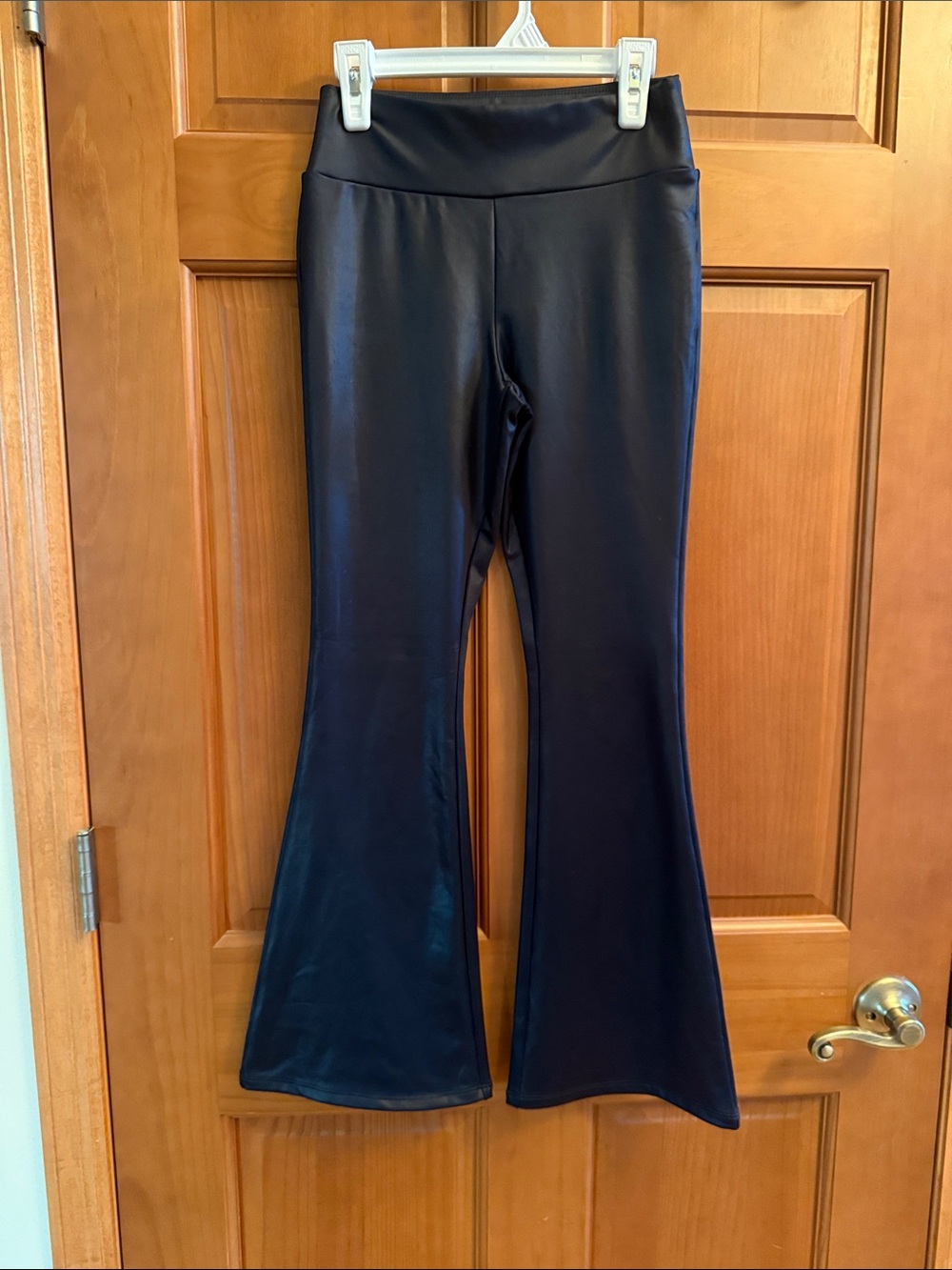 art class Black Faux Leather Bootcut Pants